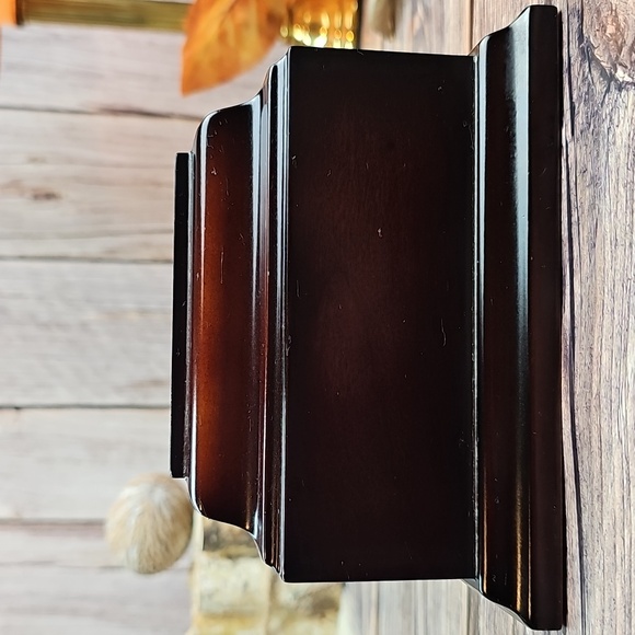 VINTAGE BOMBAY MAHOGANY WOOD VALET ORGANIZER JEWELRY BOX - Picture 6 of 16